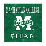 Manhattan Jaspers 10'' x #1 Fan Plaque