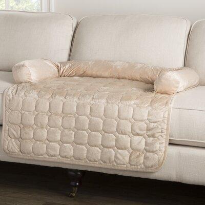 Archie & Oscar™ Delilah Furniture Protector Bolster Polyester/Memory Foam in White/Brown, Size 5.0 H x 36.0 W x 38.0 D in | Wayfair