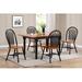 Canora Grey Estas 60" Rectangular Extendable Butterfly Leaf Dining Table | Antique Black w/ Cherry | Seats 4 Wood in Black/Brown | 30 H in | Wayfair