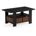 Latitude Run® 4 Legs Coffee Table w/ Storage Wood in Black | 15.6 H x 31.5 W x 19 D in | Wayfair 345B6AC51D1746688C171CC4E7A40579