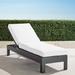 St. Kitts Chaise Lounge with Cushions in Matte Black Aluminum - Indigo, Standard - Frontgate