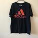 Adidas Shirts | Adidas| Black T Shirt W/ Purple Orange Logo Shirt | Color: Black/Purple | Size: L