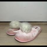 Pink Victoria's Secret Shoes | Brand New Pink Victoria Secret Slippers With White Pompoms | Color: Pink/White | Size: 8