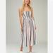 Free People Dresses | Free People Strapless Striped Smocked Dress | Color: Red | Size: M