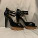 Jessica Simpson Shoes | New Jessica Simpson Black & Cork Patent Leather Stilettos | Color: Black/Tan | Size: 7.5