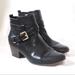 Coach Shoes | Coach Pauline Black Leather Ankle Boots With Low Heel, Size 6b | Color: Black | Size: 6