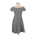 Old Navy Casual Dress - A-Line: Blue Stripes Dresses - Women's Size Small