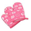 Umber Rea Kitchen Gloves Heat Insulation Gloves Cat Heat Resistant Thick Soup Oven Microwave Oven Heat Resistant Gloves Baking in Pink | Wayfair