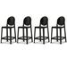 Orren Ellis 30" Seat Height Bar Stools Barstools For Dining Kitchen Hotel Plastic/Acrylic in Black | 42 H x 20 W x 19 D in | Wayfair