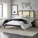 Mercury Row® Kelsea Cane & Wood Platform Bed w/ Splayed Legs Upholstered in Black | 51 H in | Wayfair 6A11EC9241C44178AE76047E592026DD