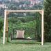 Lark Manor™ Ajeer Porch Swing Metal in Brown | 21 H x 50.5 W x 25 D in | Wayfair 5145FA51077C4C18ACD0C46DAAC45143