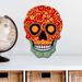 The Holiday Aisle® Day f the Dead Decorated Skull Wall Decor Wood in Brown/Red | 12 H x 9 W x 1 D in | Wayfair E528F21A68E94E44BE4891611578A1F7