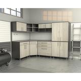 Wade Logan® 7 Piece Manufactured Wood Storage System Manufactured Wood in Brown | 70.8 H x 126 W x 19.6 D in | Wayfair