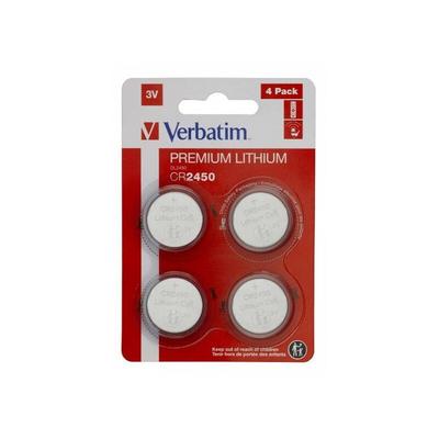 Premium Lithium-Knopfzelle CR2450 Pack 4 Batterien 3V 580mAh - Lithium-Knopfzelle für Uhren, Image