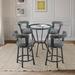 Naomi and Bryant Counter Height Dining Set in Grey Faux Leather