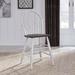 Farmhouse Two Tone White Windsor Back Counter Chair- Set of 2