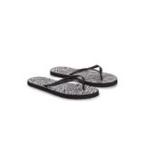 Plus Size Women's Flip Flops by Swimsuits For All in Black White Jungle (Size 12 M)