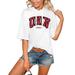 Women's White UNLV Rebels Flowy Lightweight Short Sleeve Pullover Hoodie