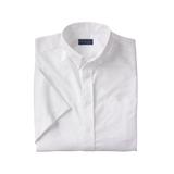 Men's Big & Tall KS Signature Wrinkle Free Short-Sleeve Oxford Dress Shirt by KS Signature in White (Size 22)