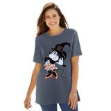 Plus Size Women's Disney Short Sleeve Crew Tee Heather Charcoal Minnie Witch by Disney in Heather Charcoal Minnie Witch (Size 1X)