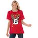 Plus Size Women's Disney Short Sleeve Crew Tee Red Mickey Lights by Disney in Red Mickey Lights (Size S)