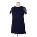 Love, Fire Casual Dress - Shift: Blue Print Dresses - Women's Size X-Large