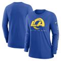 Women's Nike Royal Los Angeles Rams Prime Split Long Sleeve T-Shirt