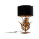 Botanica - Lampe de table avec Abat-Jour - 1 lumière - ø 35 cm - Noir et Or - Rustique - éclairage