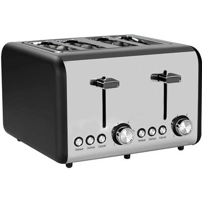 Retro Double Toaster 1500W Noir/Argent Dayron Noir/Argent