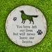 Exhart Dog Memorial Resin Garden Stepping Stone Marker, 12 Inches Resin/Plastic in Gray | 1 H x 12 W x 12 D in | Wayfair 73183-RS