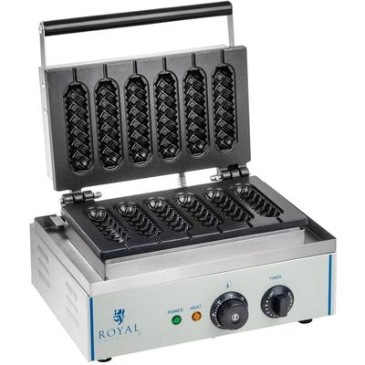 Royal Catering - Waffeleisen Edelstahl Profi Waffeln Am Stiel Waffelsticks Corn Dogs 1500 Watt