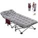 ShangQuan WuLiu Portable Folding Bed, Rollaway Guest Bed Sleeping Cot w/ Pearl Mattress, Heavy Duty Outdoor Camping Cot, in Red | Wayfair