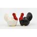 Cosmos Gifts Small White & Black Turkey Salt & Pepper Dolomite in Red/Black/Yellow | 2.5 H x 2.125 W in | Wayfair 21022