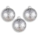 The Holiday Aisle® 3 Piece Solid Ball Ornament Set Plastic in Gray/Yellow | 5.5 H x 5.5 W x 5.5 D in | Wayfair 73167761339C4A2CAF879C2F05E1BC9C