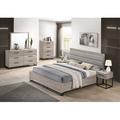 Latitude Run® Alvear Upholstered Standard 6 Piece Bedroom Set Upholstered in Brown/Gray | 46 H x 78.6 W x 87.75 D in | Wayfair