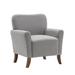 Accent Chair - Red Barrel Studio® Mylene Fabric Upholstered Accent Chair w/ Rubberwood Legs Polyester in Gray | 30 H x 30.3 W x 27.2 D in | Wayfair