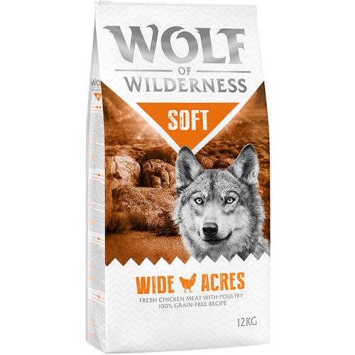 12kg Soft Wide Acres Huhn Wolf of Wilderness Hundefutter trocken