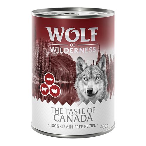 6x400g Wolf of Wilderness Taste of Canada Hundefutter nass getreidefrei
