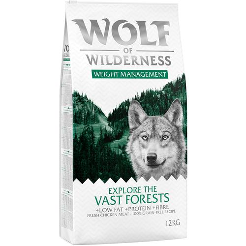 2x12 kg Weight Management Wolf of Wilderness getreidefreies Trockenfutter für Hunde