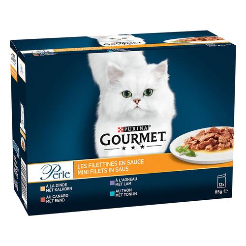 24x 85g Gourmet Perle Erlesene Streifen in Sauce Katzenfutter nass