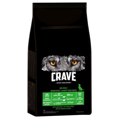 7 kg Crave Adult mit Lamm & Rind Hundefutter trocken