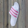 Adidas Shoes | Adidas Women's Aqua Slides Sandals White Rose Tone | Color: White | Size: Various