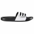 Adidas Shoes | Adidas Slides Slipper Sandals Black & White 9w / 8m | Color: Black/White | Size: 9