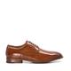 Dune Mens Wide Fit Sparrows Leather Lace-Up Gibson Shoes Size UK 9 Flat Heel Derby Shoes Tan