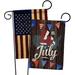 Breeze Decor 4Th of July Impressions Decorative 2-Sided 19 x 13 in. Garden Flag, Polyester in Black | 18.5 H x 13 W in | Wayfair