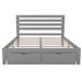 Red Barrel Studio® Queen Size Platform Bed w/ Drawer Wood in Gray/Brown | 40.7 H x 63.8 W x 77.4 D in | Wayfair 5A438FD3F443464D86FEC98D2D311DC0