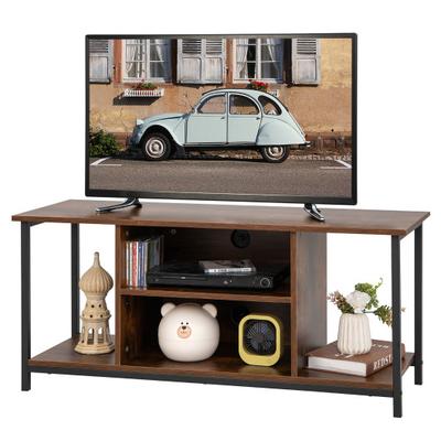 Costway Mid-Century TV stand Media Console Table with Adjustable Shelf