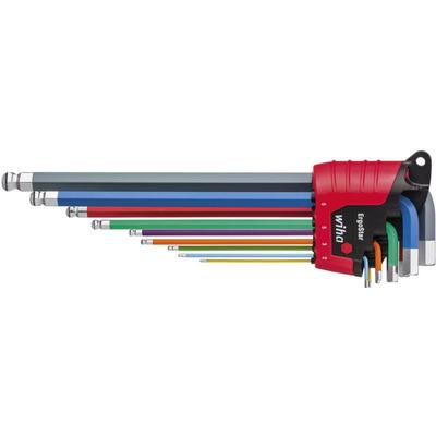 Wiha - Stiftschlüssel Set im ErgoStar Halter Sechskant-Kugelkopf MagicRing® 9-tlg. farbig leuchtend Image