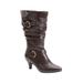 Wide Width Women's The Millicent Wide Calf Boot by Comfortview in Brown (Size 9 1/2 W)