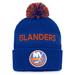 Men's Fanatics Branded Royal/Orange New York Islanders 2022 NHL Draft Authentic Pro Cuffed Knit Hat with Pom